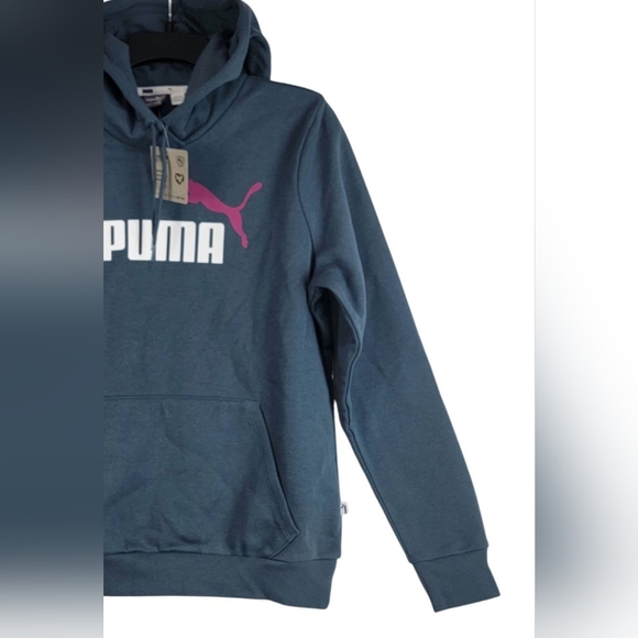 $50 Puma Womens Essential Logo-Front Fleece Hoodie - Picture 5 of 9